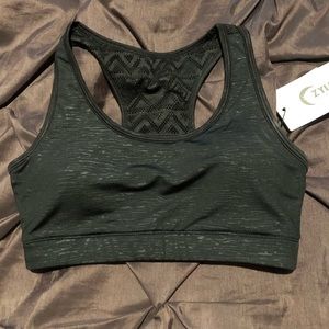 Zyia black bomber bra M